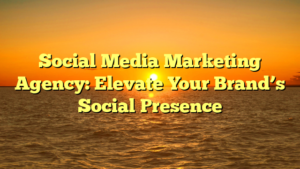 Social Media Marketing Agency: Elevate Your Brand’s Social Presence